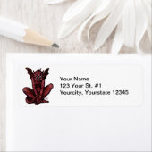 ゴシックレッドゴブリンファンタジー悪魔の動物 ラベル (インサイチュ)