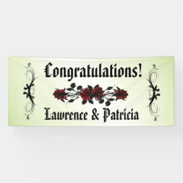 ゴシックレッドローズグリーン 横断幕