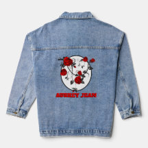 ゴシックレッドローズデニムジャケット