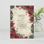 ゴシックレッドローズレースハローウィンパーティ 招待状 (スタンド正面)