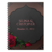 ゴシックレッドローゼスウェディングプランナー ノートブック (正面)