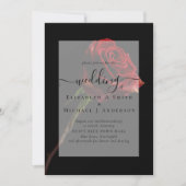 ゴシックレッドローゼズゴシックウェディング招待 (正面)