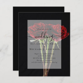 ゴシックレッドローゼズゴシックウェディング招待