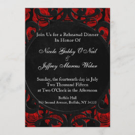 ゴシックレッドローゼリハビクトリアンーサルディナー 招待状