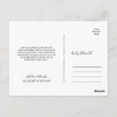 ゴシックレッド&金ゴールドフローラスパイダーウェブ ポストカード (裏面)