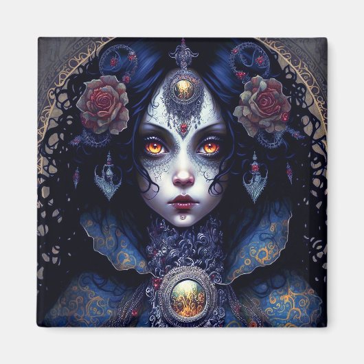 ゴシックレディーゴシックファンタジーアート マグネット (正面)