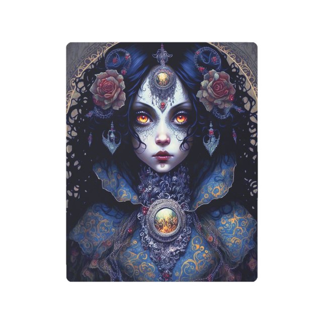 ゴシックレディーゴシックファンタジーアート メタルプリント (正面)