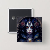 ゴシックレディーゴシックファンタジーアート 缶バッジ (正面&裏面)