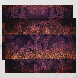 ゴシックレースオレンジパープルスクラップブック紙