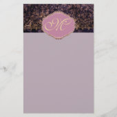 ゴシックレースカスタムモノグラム文房具 便箋 (正面)