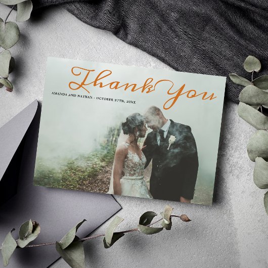 ゴシックレースハロウィーンオレンジブラックサンキューカード サンキューカード