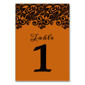 ゴシックレースハロウィーンオレンジブラック結婚ズ テーブルナンバー (正面)