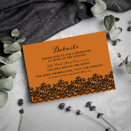 ゴシックレースハロウィーンオレンジブラック詳細 エンクロージャーカード