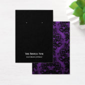 ゴシックレースパープルブラックイヤリングディスプレイカード (デスク)