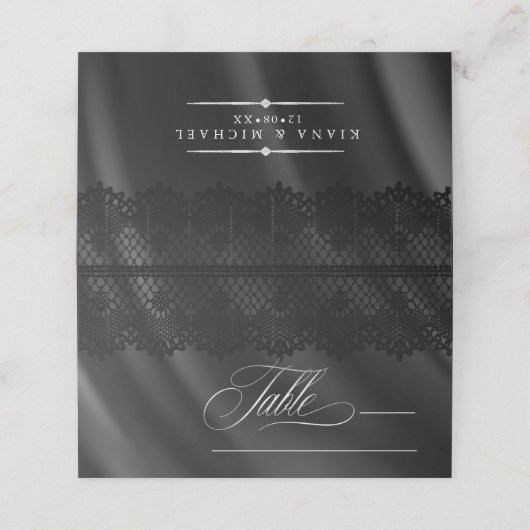 ゴシックレース結婚のテーブルブルゴーニュID866 プレイスカード (外部開封)