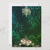 ゴシックレース骨格ハロウィン結婚ズ 招待状 (裏面)