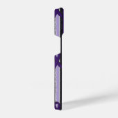 ゴシックレース フローラル ラベンダーてんかん認識 iPhoneケース (右側面)