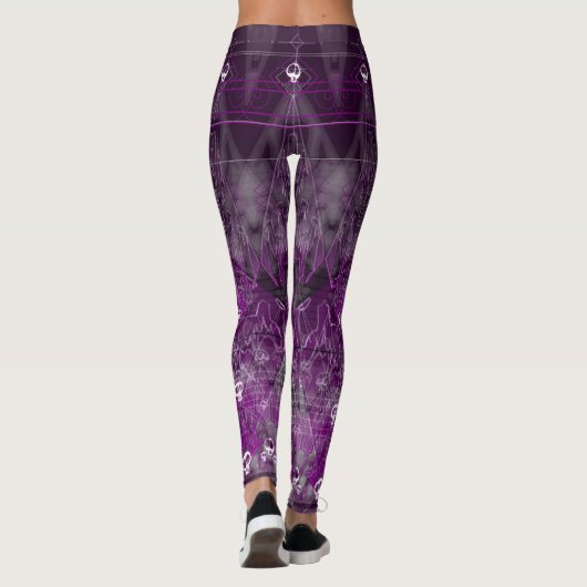 ゴシックレースO'デススチームパンクスカルレースwicca レギンス (裏面)