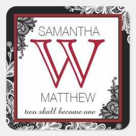 ゴシックレー結婚スのギフトラベル スクエアシール