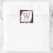 ゴシックレー結婚スのギフトラベル スクエアシール (バッグ)