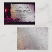 ゴシックロウソクバラありがとう ノートカード (正面/裏面)