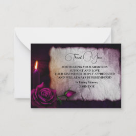 ゴシックロウソクバラありがとう ノートカード