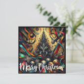 ゴシックロックダークメタルクリスマスツリー シーズンカード (スタンド正面)