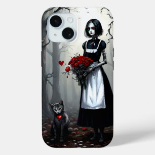 ゴシックロボットの女の子 iPhone 15ケース
