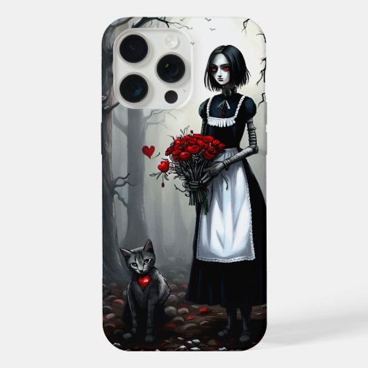 ゴシックロボットの女の子 iPhoneケース (裏面)