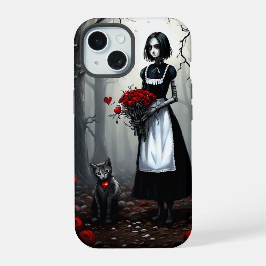 ゴシックロボットガール iPhone 15ケース (裏面)