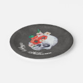 ゴシックロマンスフローラスカルハロウィーン ペーパープレート (アングル)