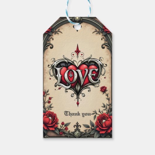 ゴシックロマンス。華麗なゴシック様式の ギフトタグ (正面)
