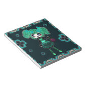 ゴシックロリータの子エメラルドと黒 ノートパッド (アングル)