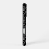 ゴシックローズと骨のパターン iPhone 16ケース (右側面)