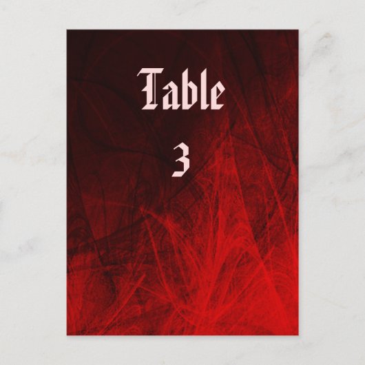 ゴシックローズテーブルカード ポストカード (正面)