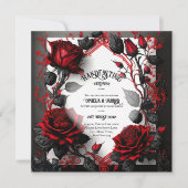 ゴシックローズハンドファスティング式招待状 招待状 (正面)