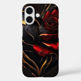 ゴシックローズハート - 高級ダークアートフォンケース" iPhone 16ケース