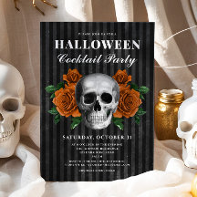 ゴシックローズフラワースカルハロウィンコックテイルパーティー