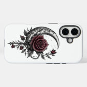 ゴシックローズ三日月ダークフラワーデザイン Case-Mate iPhoneケース (裏面 (横))