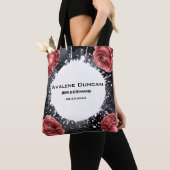 ゴシックローズ ウェディング フレーム ブライズメイド ギフト トートバッグ (クローズアップ)