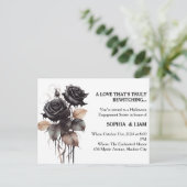 ゴシックローズ ハロウィンエンゲージメントパーティー ご招待 ポストカード (スタンド正面)