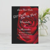 ゴシックローズ ボールド ムーディ ダーク ブラック レッド ウェディング セーブザデート (スタンド正面)