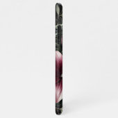 ゴシックワインレッドローズファインアートボタニカル絵を描ズ iPhoneケース (左側)