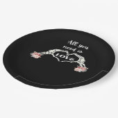 ゴシックヴァレンティクラシックズハート – スケルトンハンズ ペーパープレート (アングル)