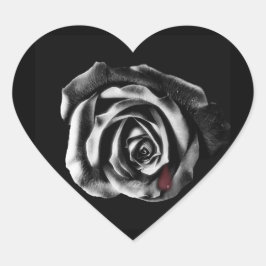 ゴシックヴァンパイアブラックバラ ハートシール