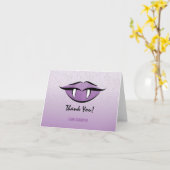 ゴシックヴァンパイアリップハロウィーン誕生日サンキューユア カード (黄色い花)