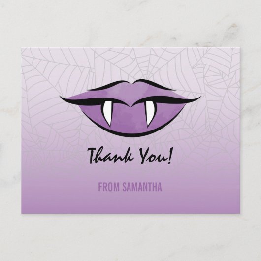 ゴシックヴァンパイアリップハロウィーン誕生日サンキューユア ポストカード (正面)