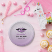 ゴシックヴァンパイアリップハロウィーン誕生日紙プレート ペーパープレート (パーティー)