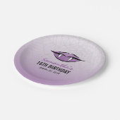 ゴシックヴァンパイアリップハロウィーン誕生日紙プレート ペーパープレート (アングル)