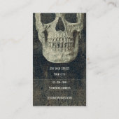 ゴシックヴィンテージアンティークセピアテクスチャスカルタトゥー 名刺 (裏面)